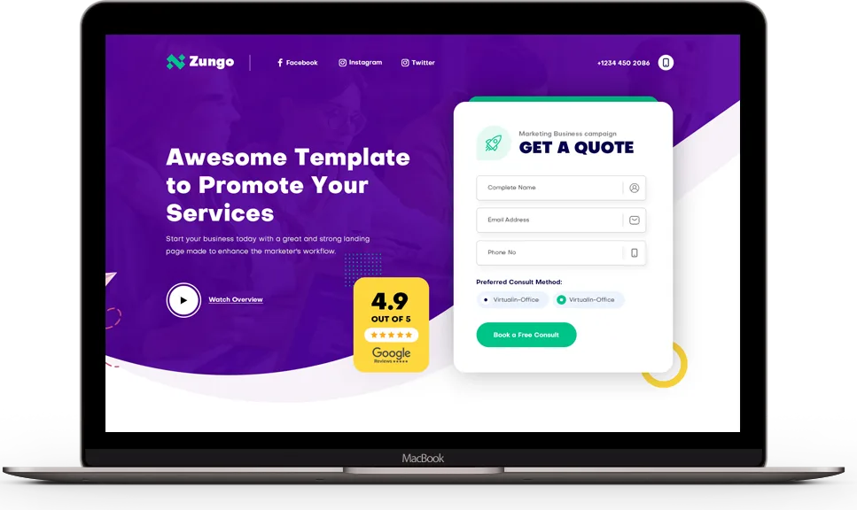 Landing page 1